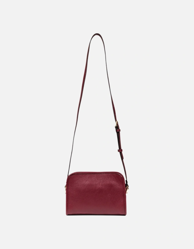 Structured Tote Bag with Chain Strap Women - Bordeaux