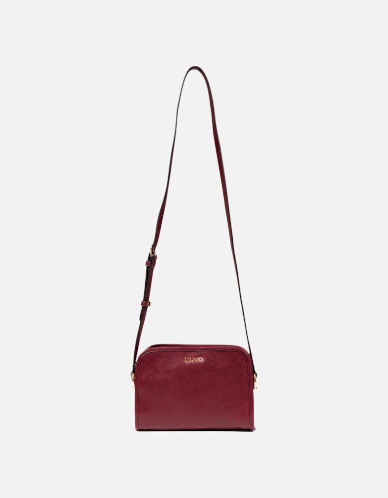 Structured Tote Bag with Chain Strap Women - Bordeaux
