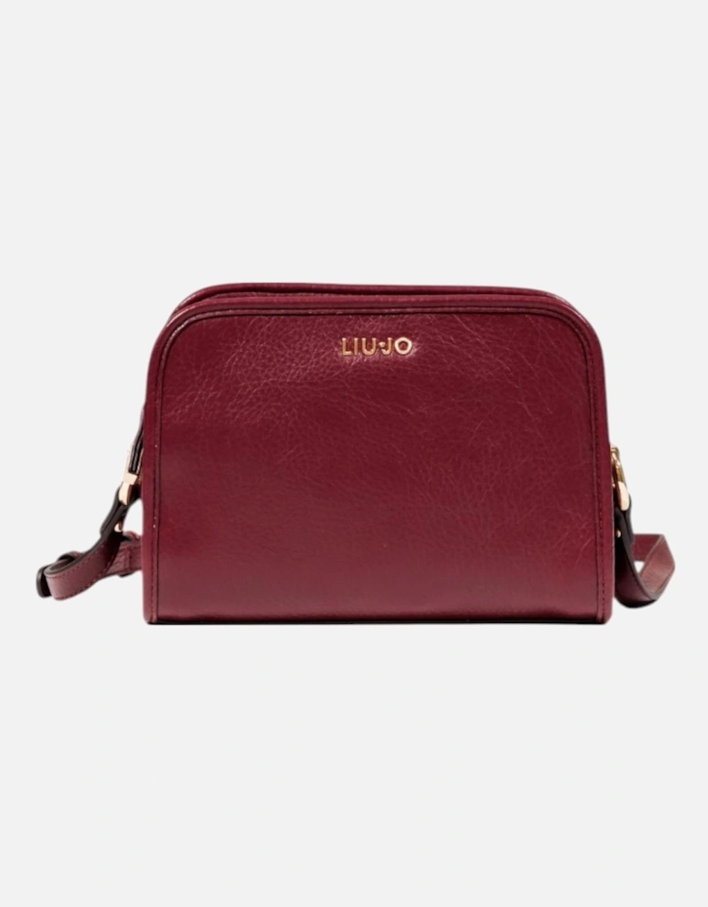 Structured Tote Bag with Chain Strap Women - Bordeaux