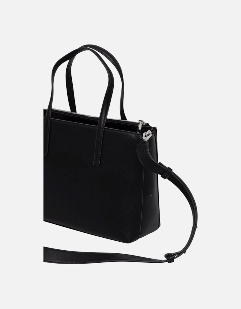 Handbag with Shoulder Strap and Zip Women - Black Bags