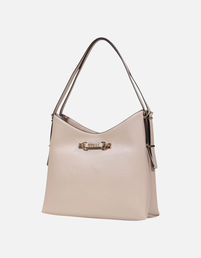 Handbag in Polyurethane Material Women - Beige Bags