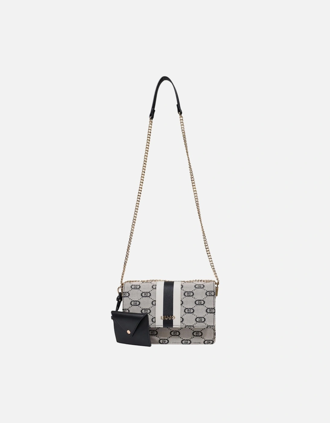 Print Shoulder Bag with Inside Pockets Women - Black, 4 of 3