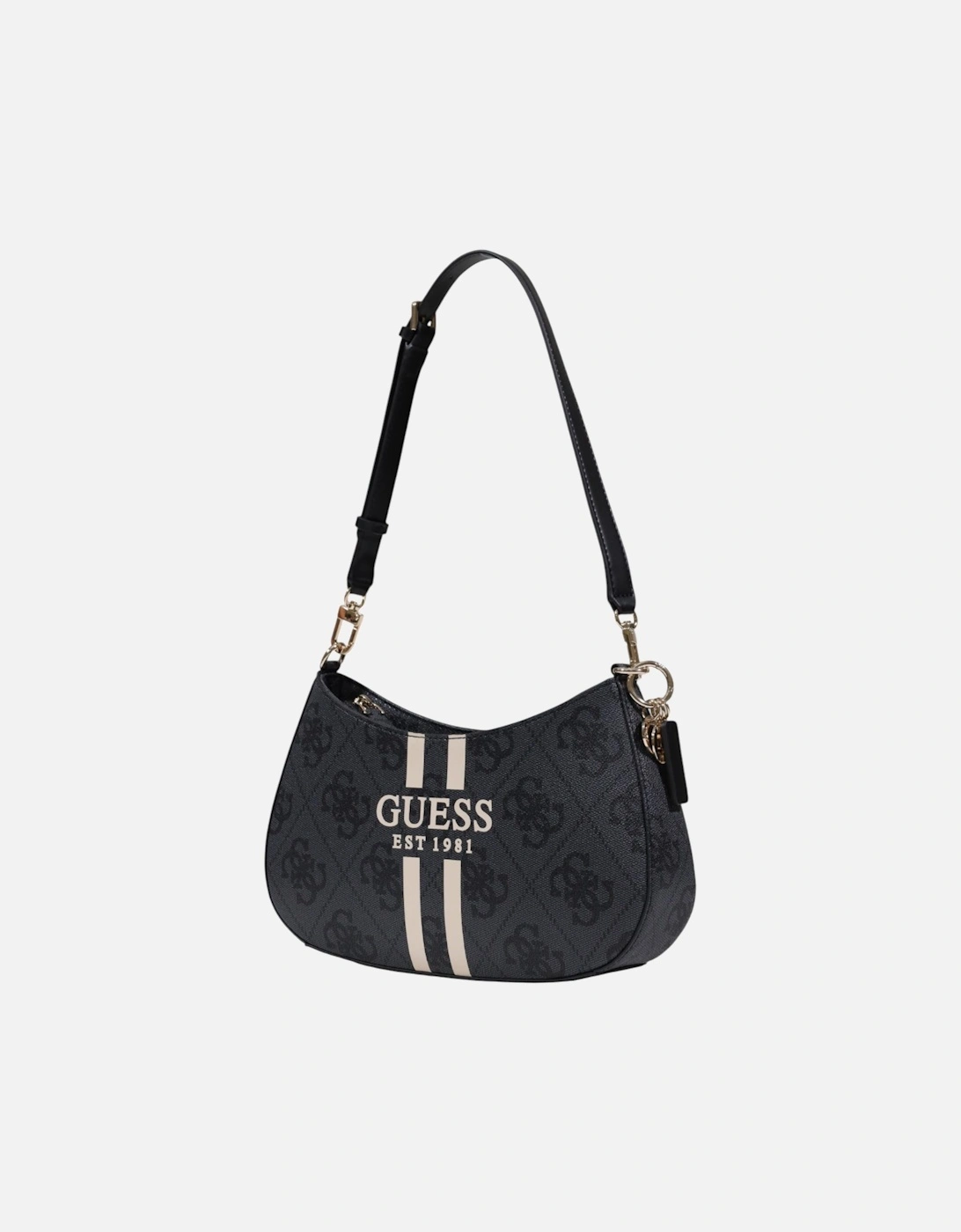 Printed Handbag with Zip and Multiple Pockets Women - Grey Bags