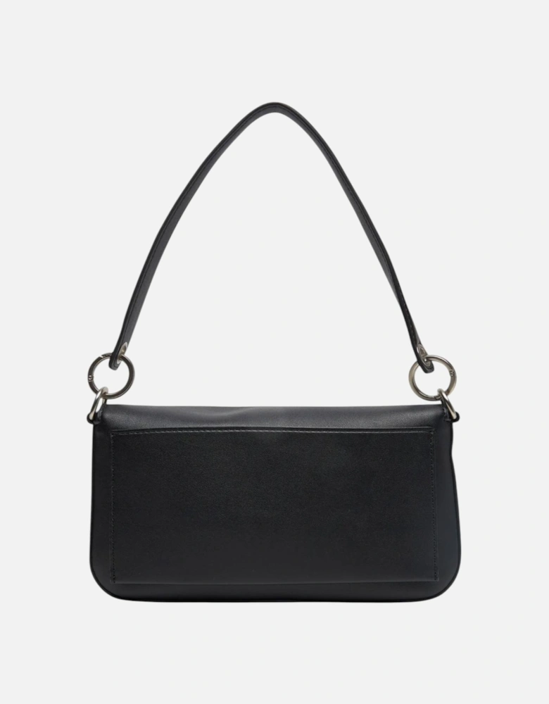 Zip Fastening Polyurethane Bag Women - Black