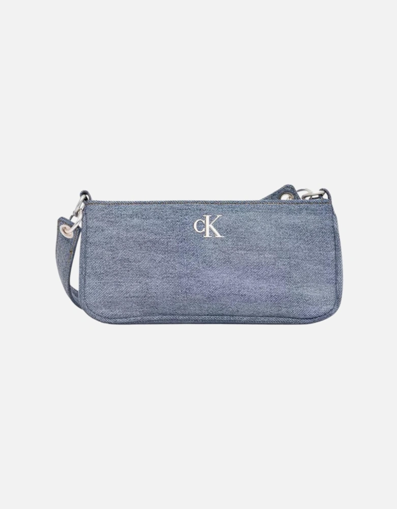 Cotton Zip Fastening Bag Women - Light Blue