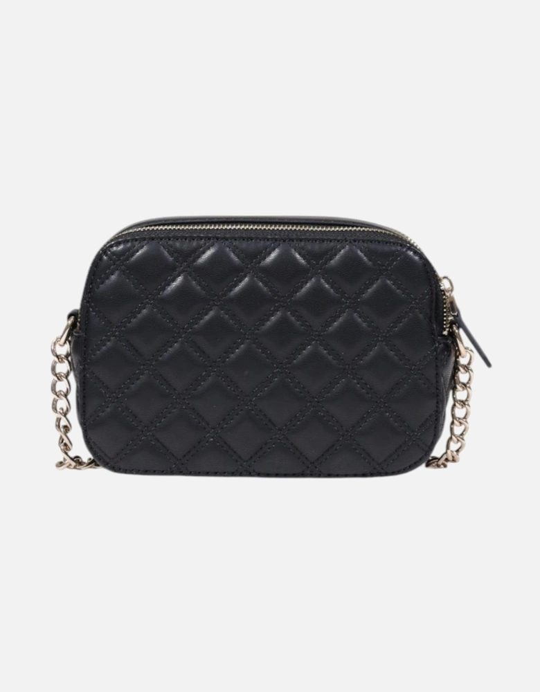 Zip Fastening Polyurethane Bag with Inside Pockets Women - Black
