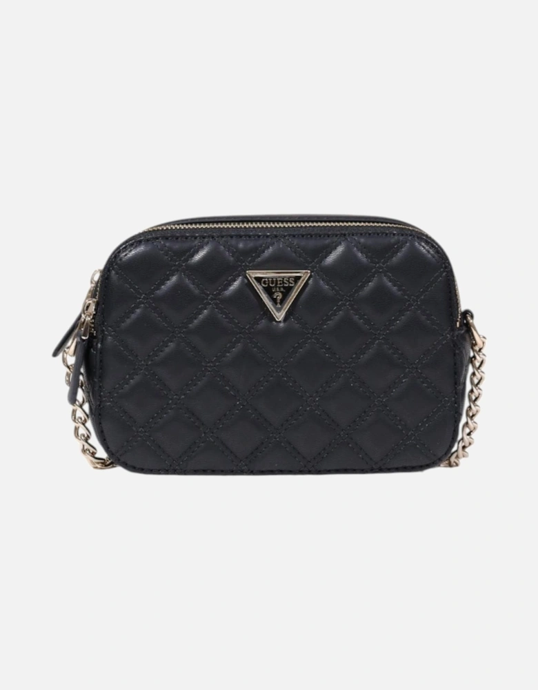 Zip Fastening Polyurethane Bag with Inside Pockets Women - Black