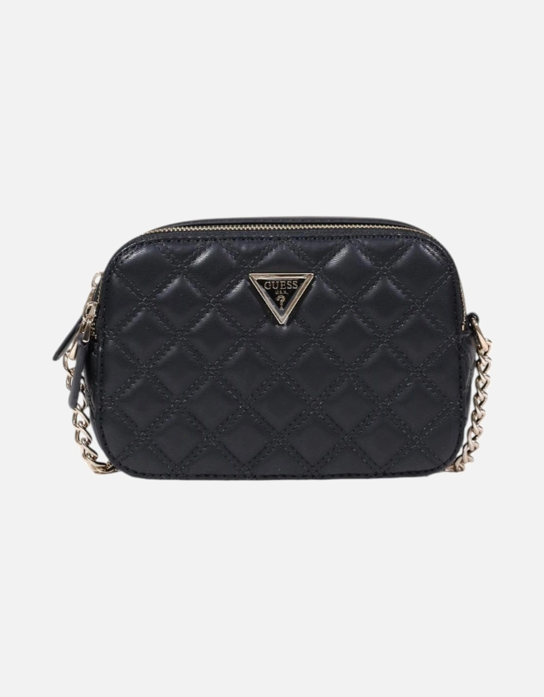 Zip Fastening Polyurethane Bag with Inside Pockets Women - Black