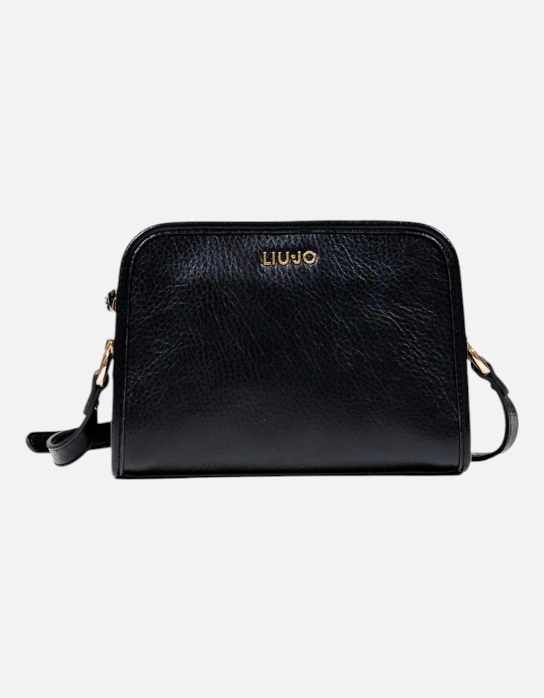 Zip Fastening Polyurethane Bag with Inside Pockets Women - Black