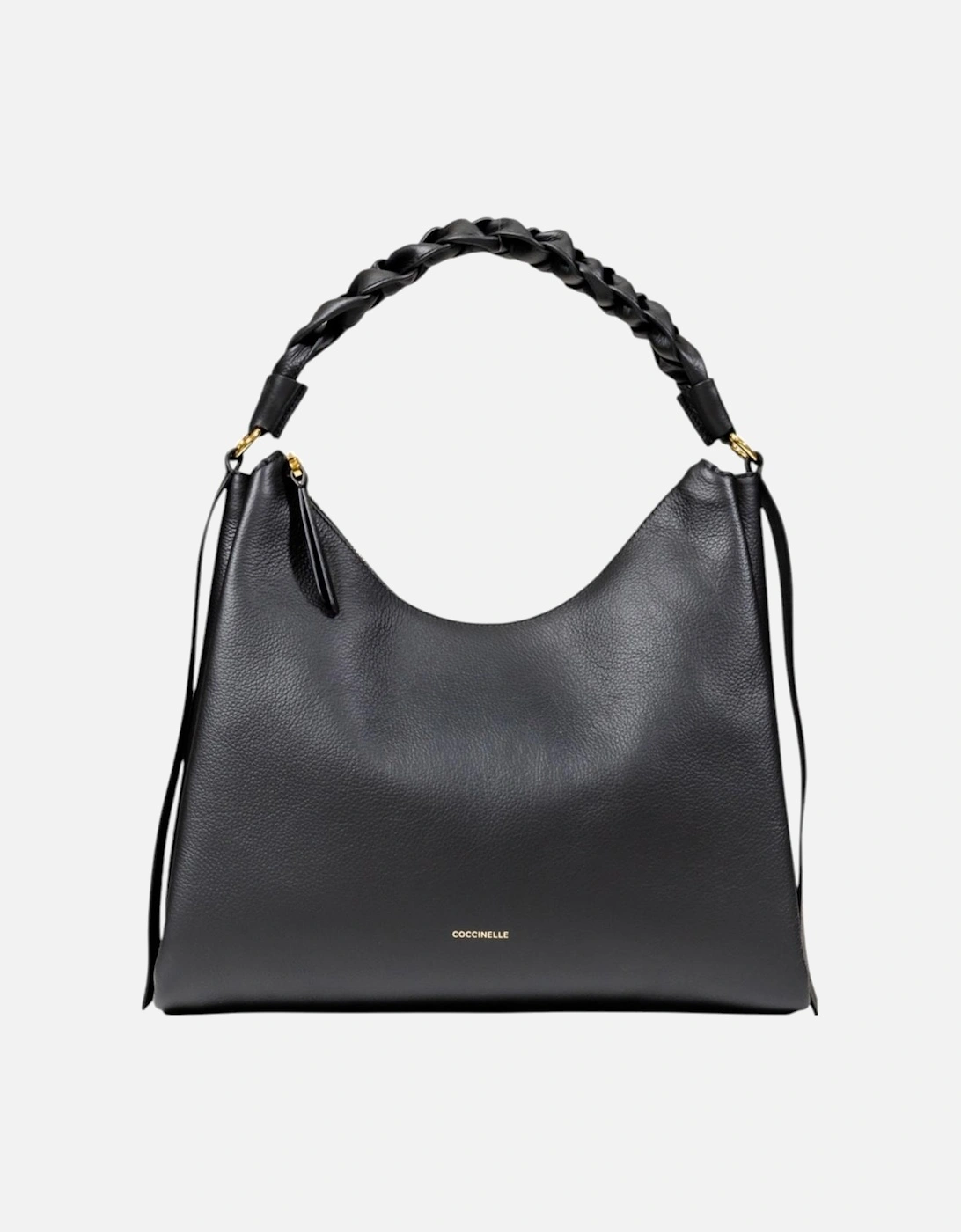 Leather Zip-Closure Bag with Inside Pockets Women - Black, 4 of 3