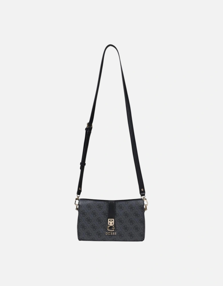 Stylish Polyurethane Shoulder Bag Women - Black