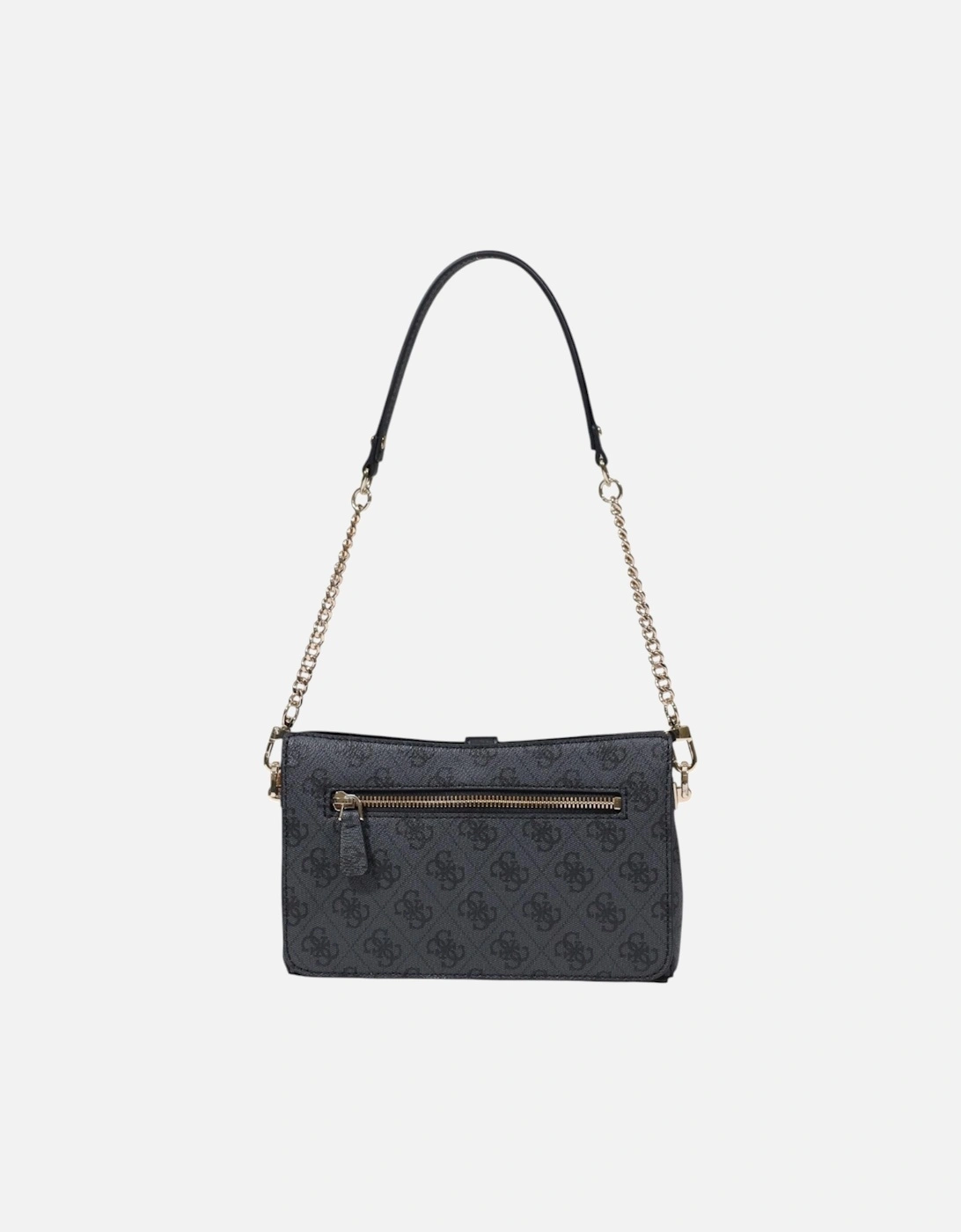 Stylish Polyurethane Shoulder Bag Women - Black