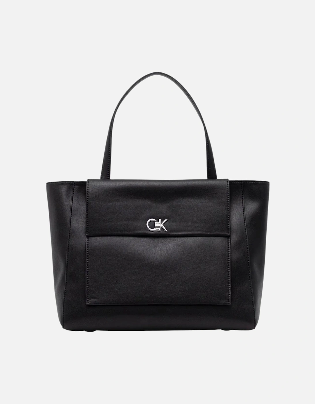 Polyester and Polyurethane Tote Bag Women - Black, 4 of 3
