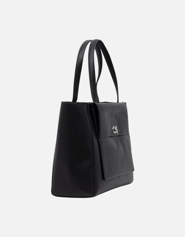 Polyester and Polyurethane Tote Bag Women - Black