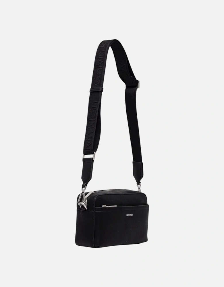 Zip Fastening Polyurethane Bag Women - Black