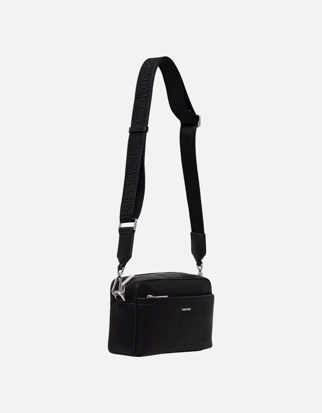 Zip Fastening Polyurethane Bag Women - Black