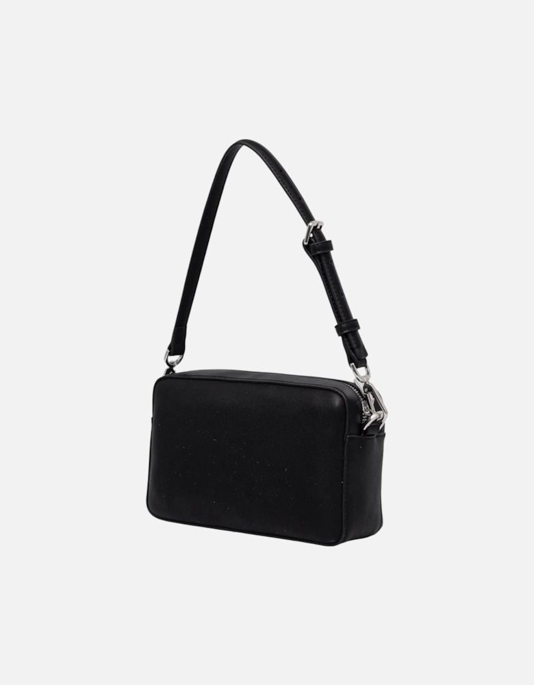 Zip Fastening Polyurethane Bag Women - Black