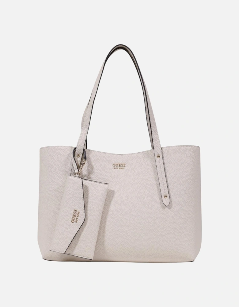 Structured Tote Bag with Inside Pockets Women - White