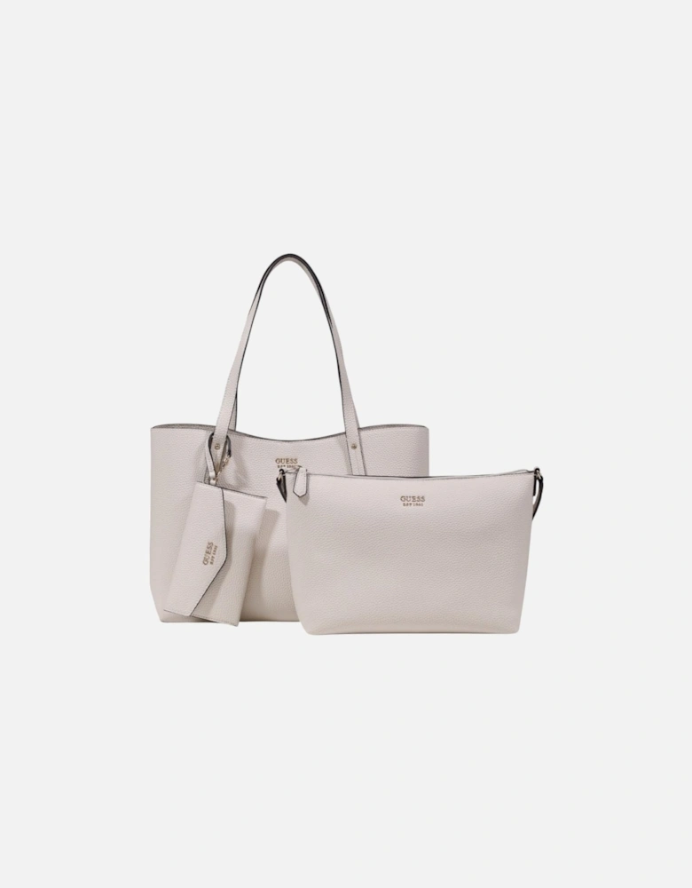 Structured Tote Bag with Inside Pockets Women - White