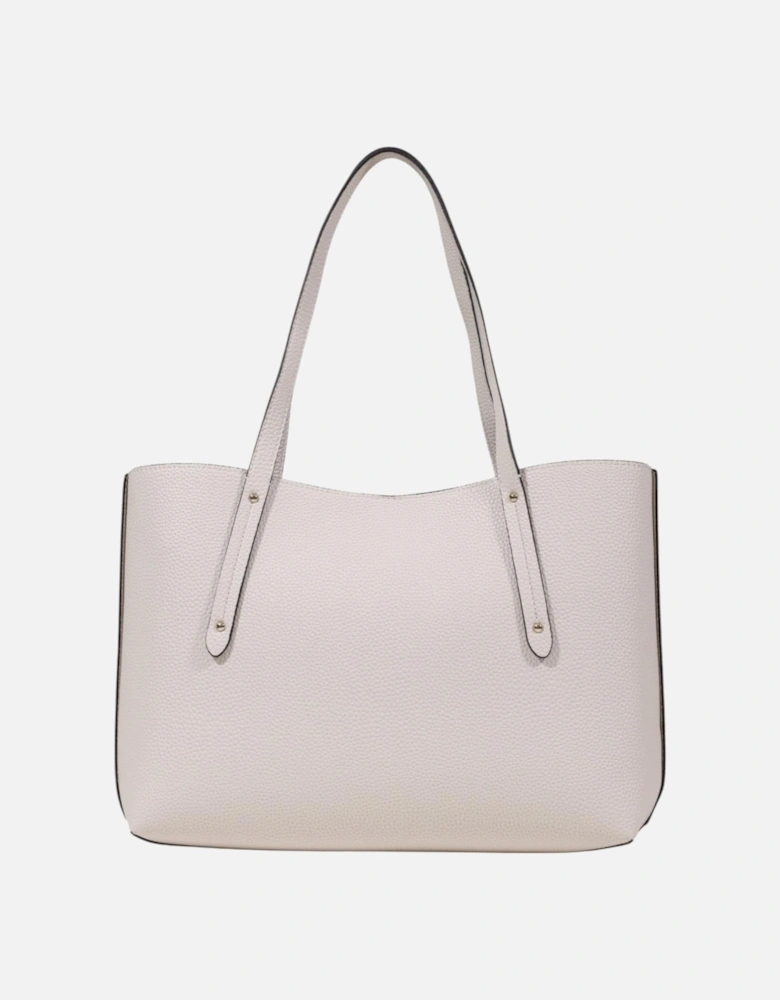 Structured Tote Bag with Inside Pockets Women - White