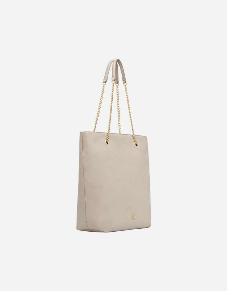 Zip Fastening Bag with Inside Pockets Women - Beige
