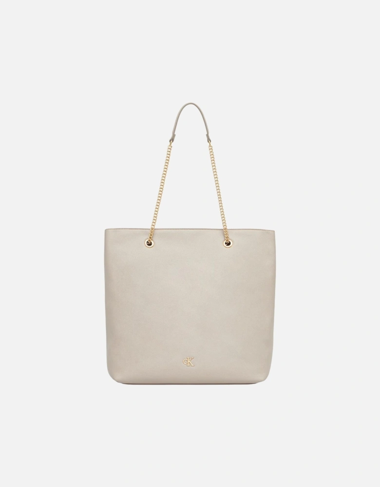 Zip Fastening Bag with Inside Pockets Women - Beige