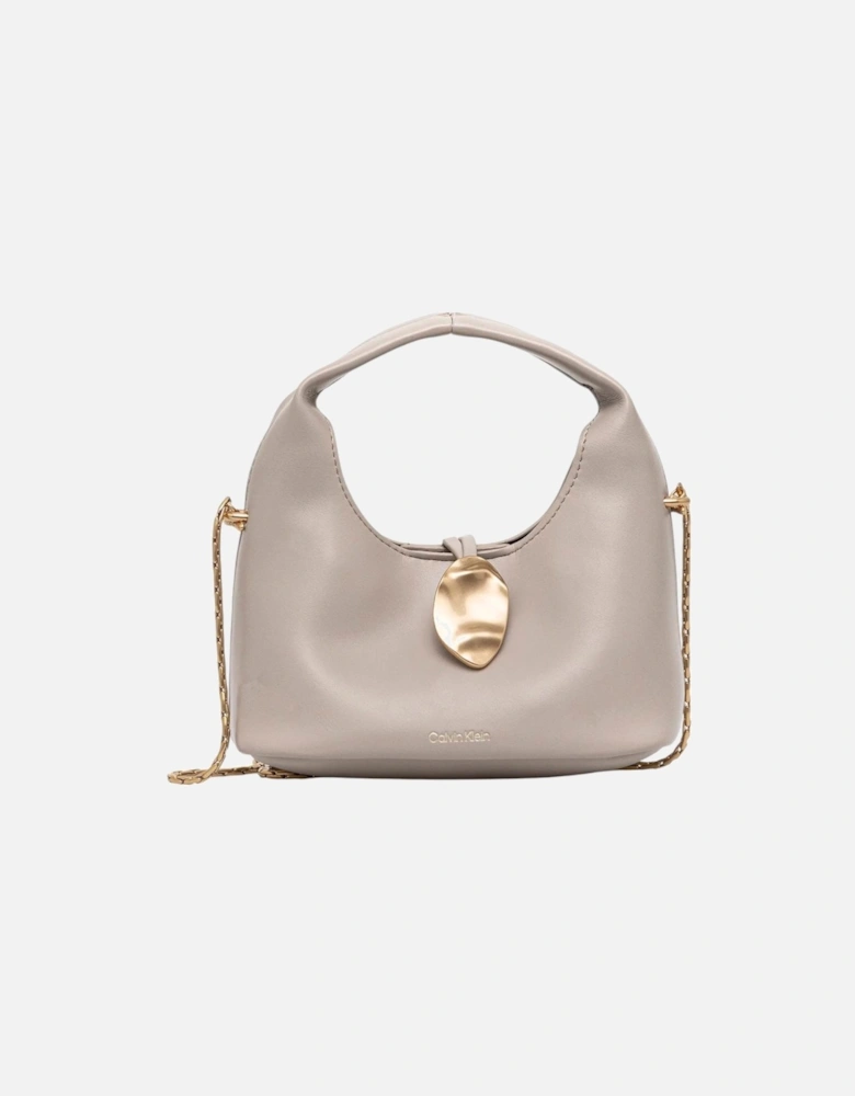 Magnet Fastening Shoulder Strap Bag with Inside Pocket Women - Beige