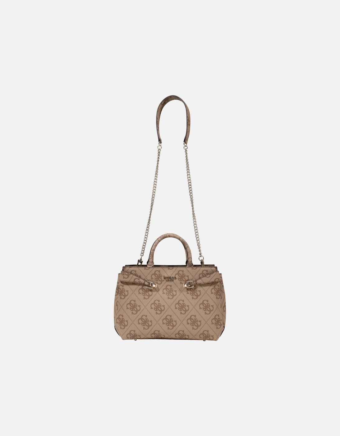 Printed Handbag with Shoulder Strap and Zip Closure Women - Beige Bags, 4 of 3