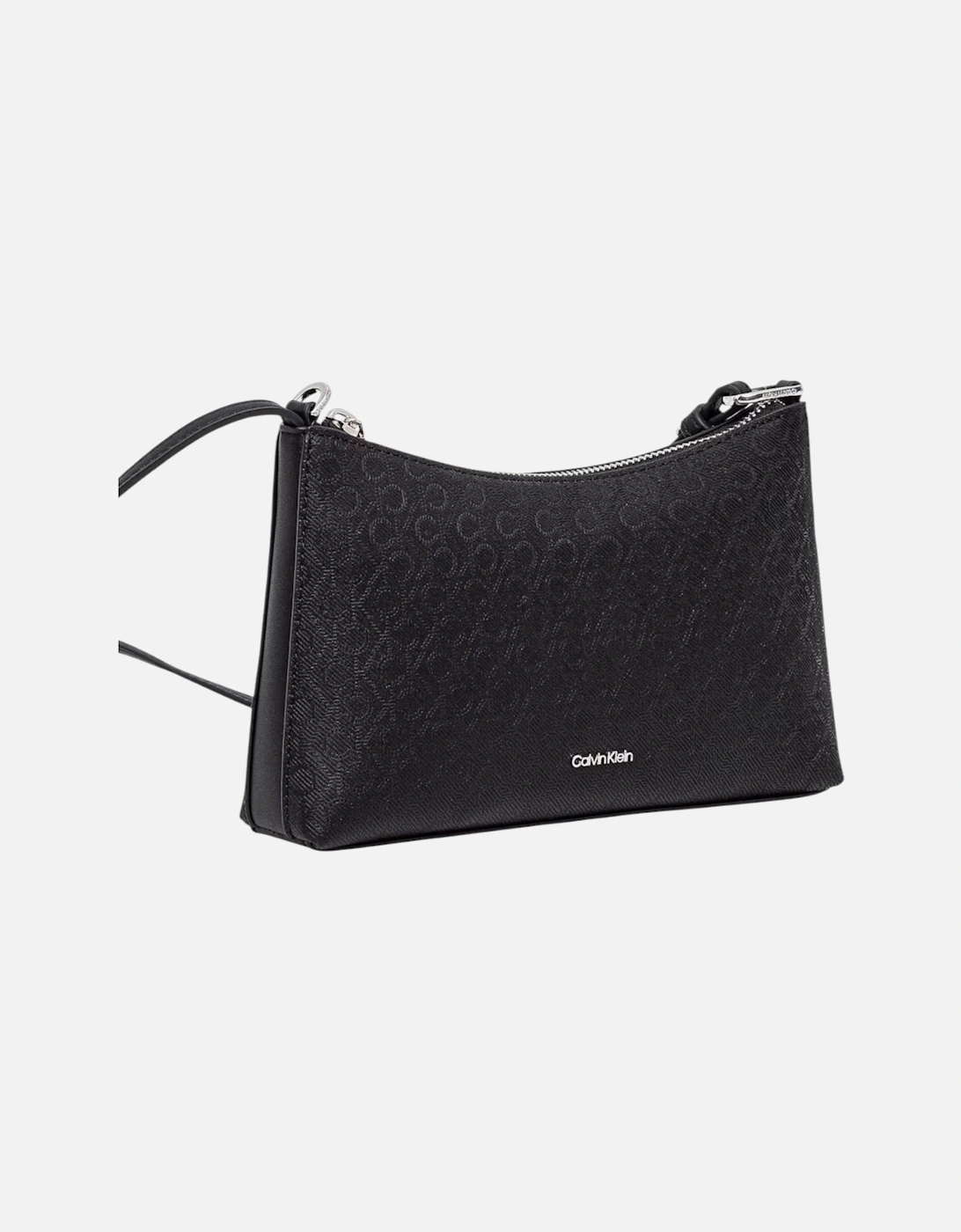 Plain Zip Fastening Bag with Inside Pockets Women - Black