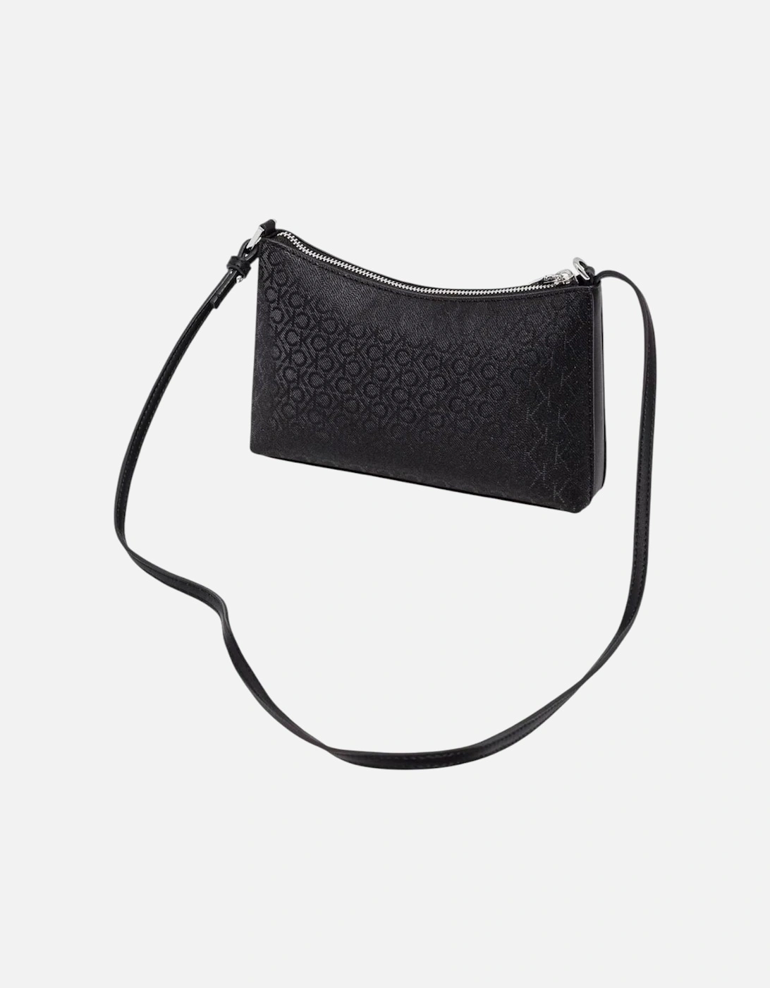Plain Zip Fastening Bag with Inside Pockets Women - Black