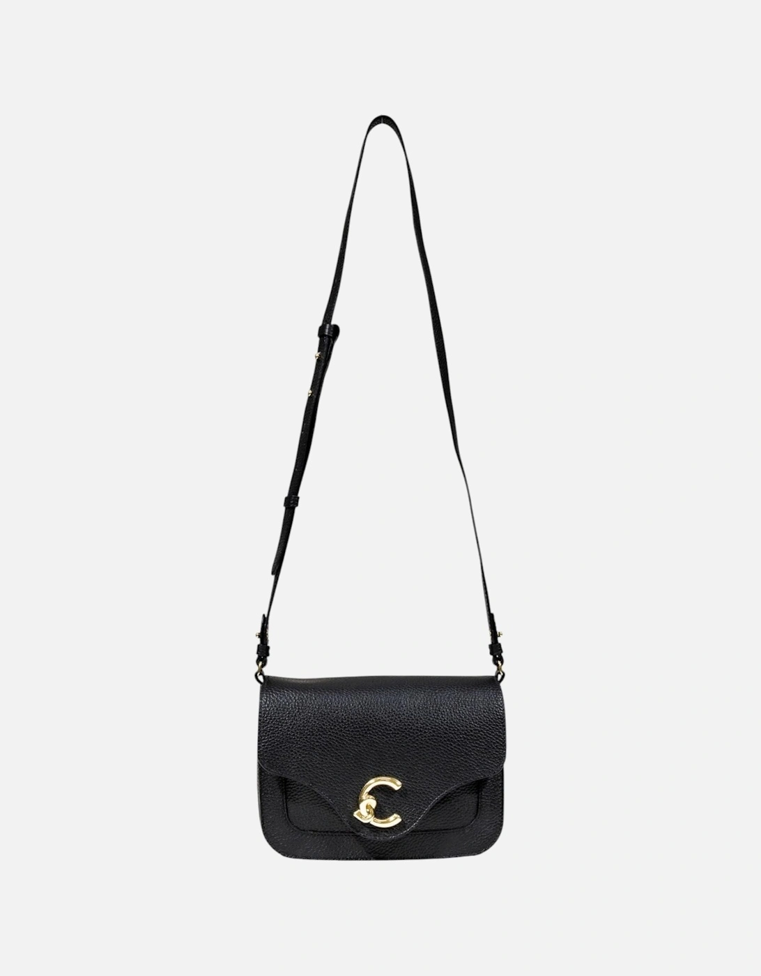 Coccinelle Women's Black Magnetic Fastening Leather Bag With Inside Pockets - Size: One Size