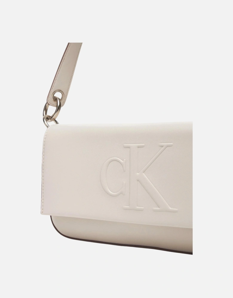 Magnet Fastening Crossbody Bag with Inside Pockets Women - Beige