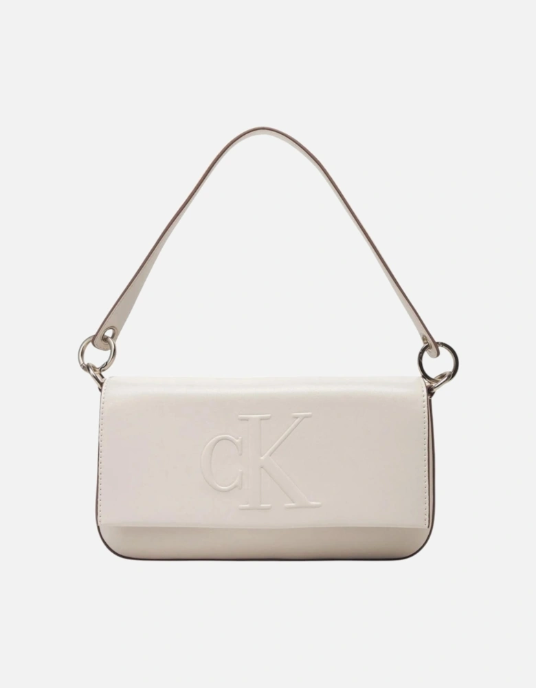 Magnet Fastening Crossbody Bag with Inside Pockets Women - Beige