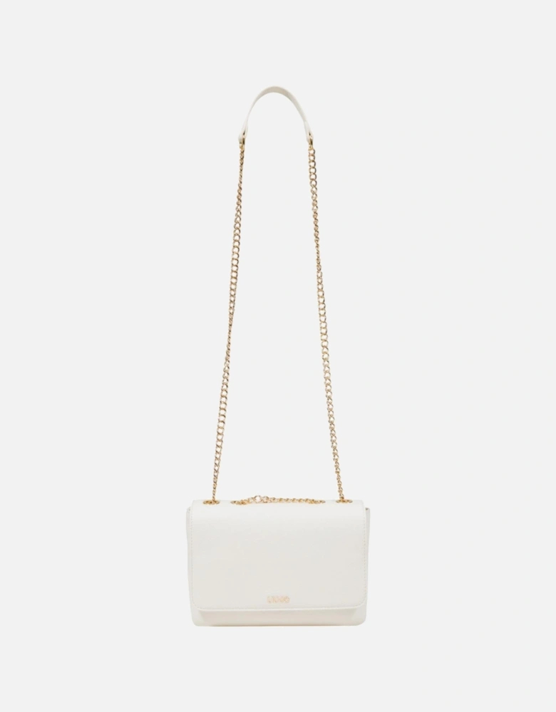 Magnet Fastening Faux Leather Bag with Inside Pockets Women - White