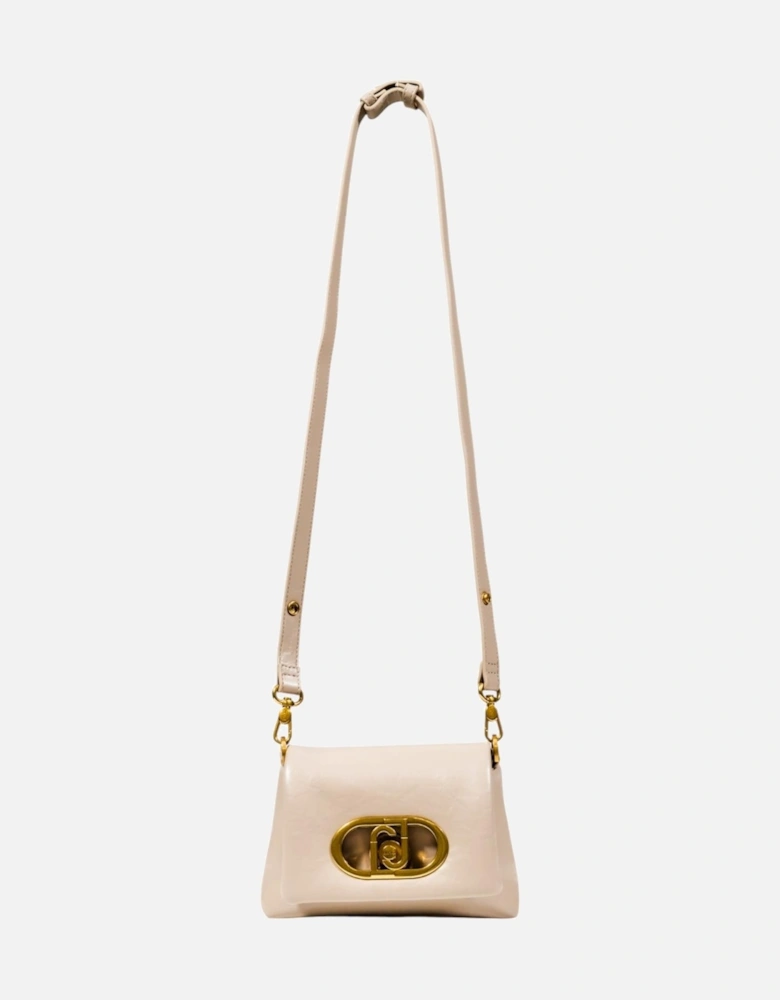 Magnetic Closure Polyester Bag with Inside Pockets Women - Beige