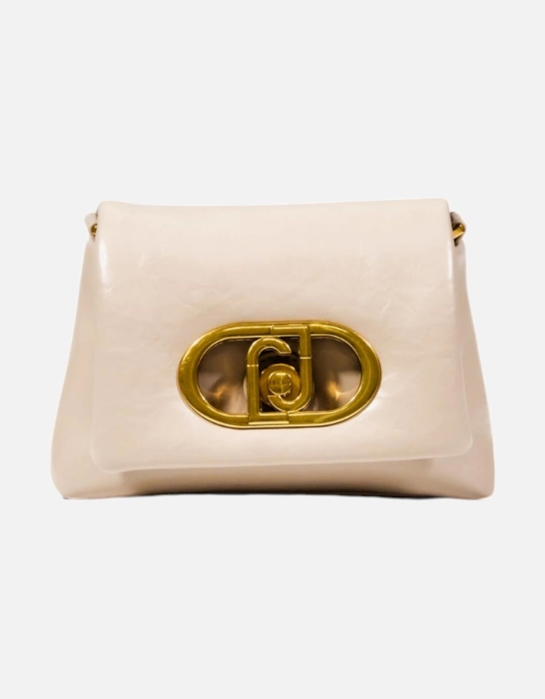 Magnetic Closure Polyester Bag with Inside Pockets Women - Beige
