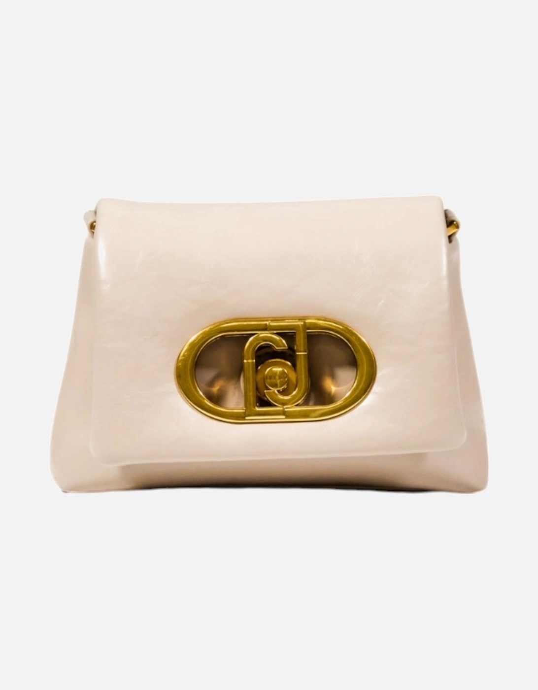 Magnetic Closure Polyester Bag with Inside Pockets Women - Beige