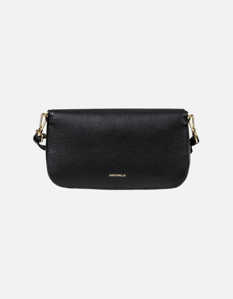Leather Bag with Inside Pockets Women - Black