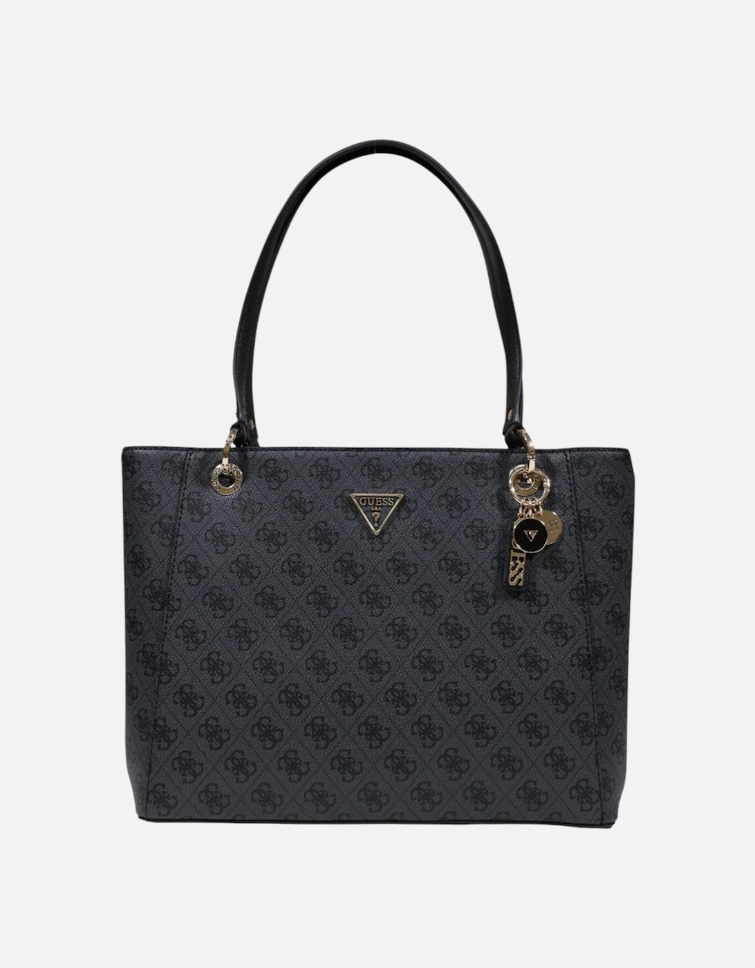 Print Handbag with Zip Fastening Women - Grey Bags, 4 of 3