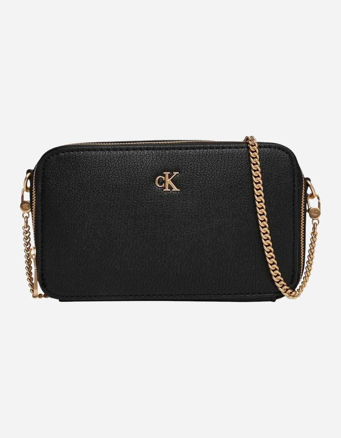Shoulder Bag with Zip and Inside Pockets Women - Black, 4 of 3
