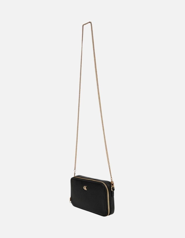 Shoulder Bag with Zip and Inside Pockets Women - Black