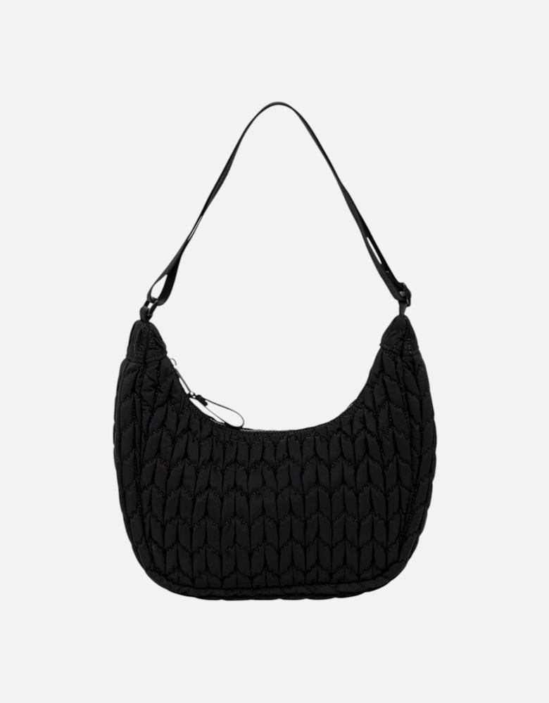 Womens Zip Fastening Polyester Bag - Black