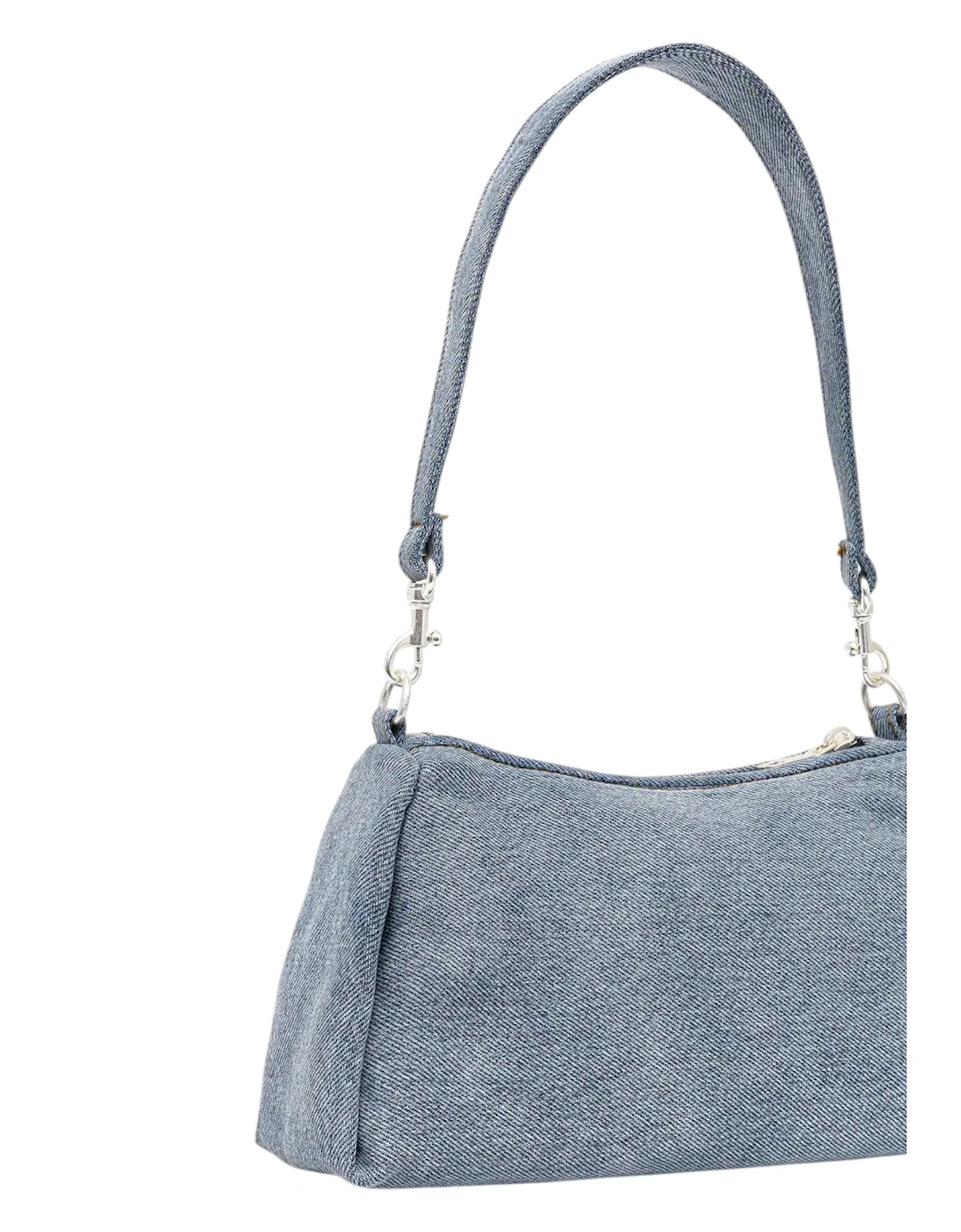 Zip Fastening Cotton Tote Bag Women - Light Blue