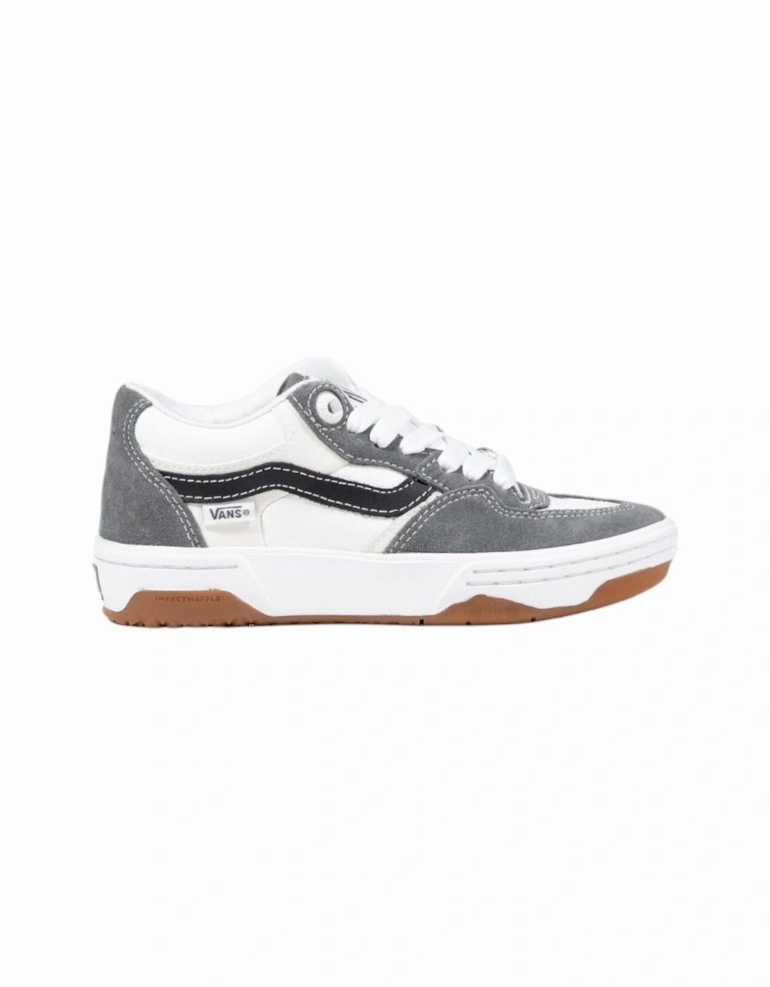 Print Pattern Lace-Up Leather Lined Sneakers Women - Grey, 4 of 3