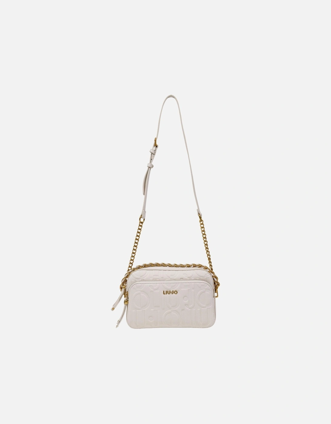 Faux Leather Zip-Closure Bag with Pockets Women - White, 4 of 3