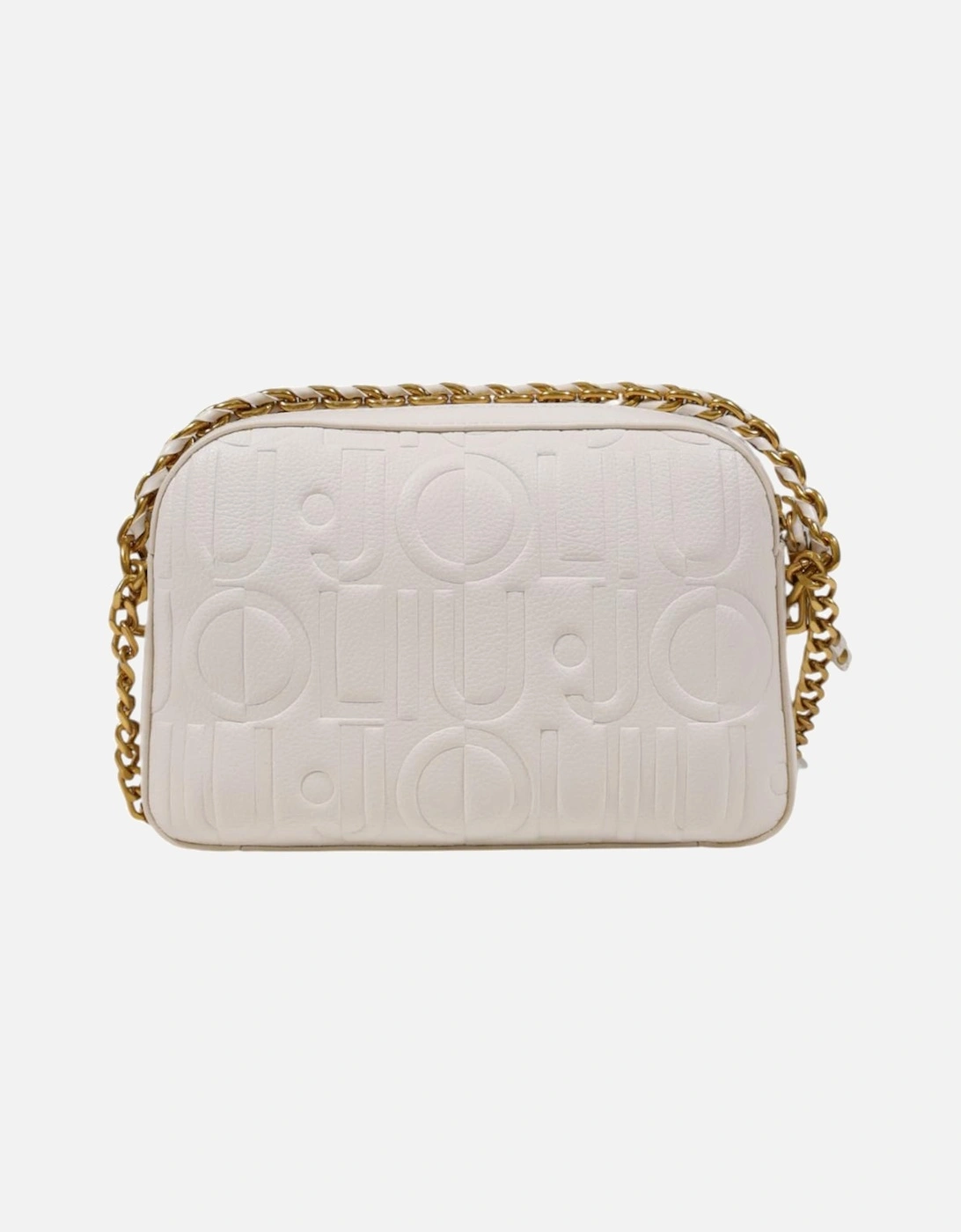Faux Leather Zip-Closure Bag with Pockets Women - White
