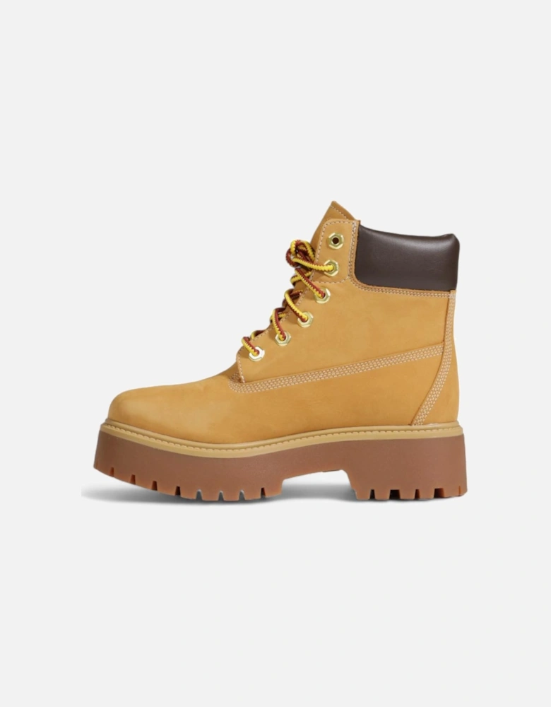 Beige Leather and Fabric Ankle Boots with Rubber Sole Women