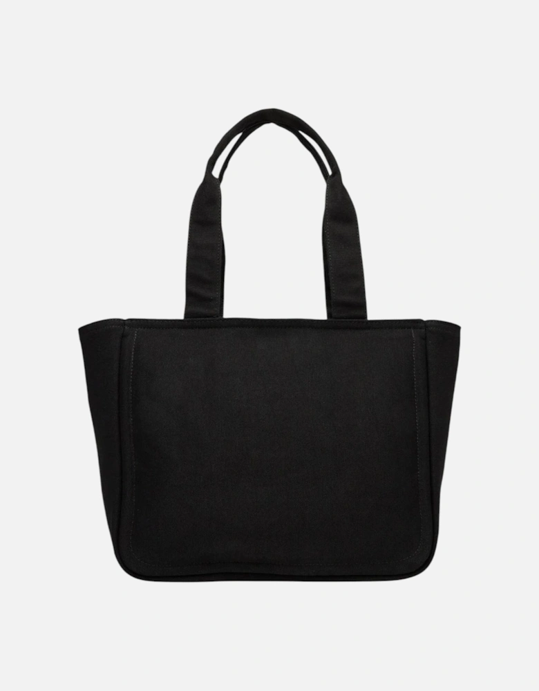 Cotton Zip-Fastening Bag with Inside Pockets Women - Black
