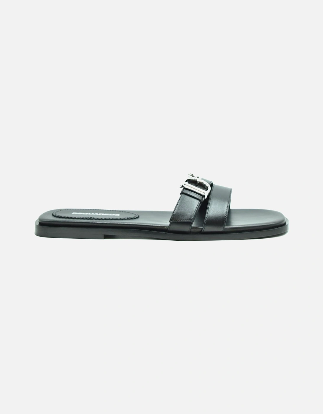 Leather Sandals with Synthetic Sole Women - Black, 4 of 3