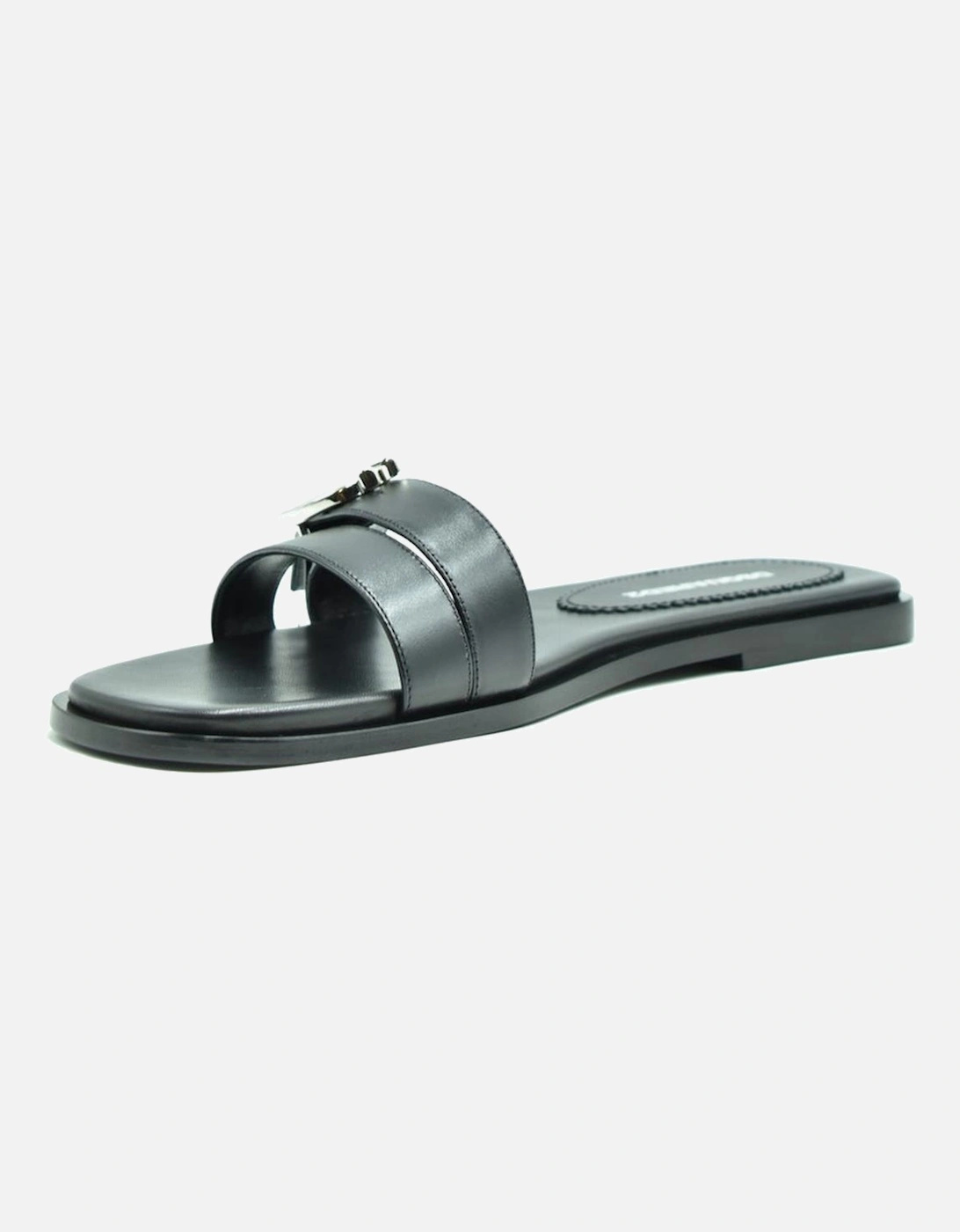 Leather Sandals with Synthetic Sole Women - Black